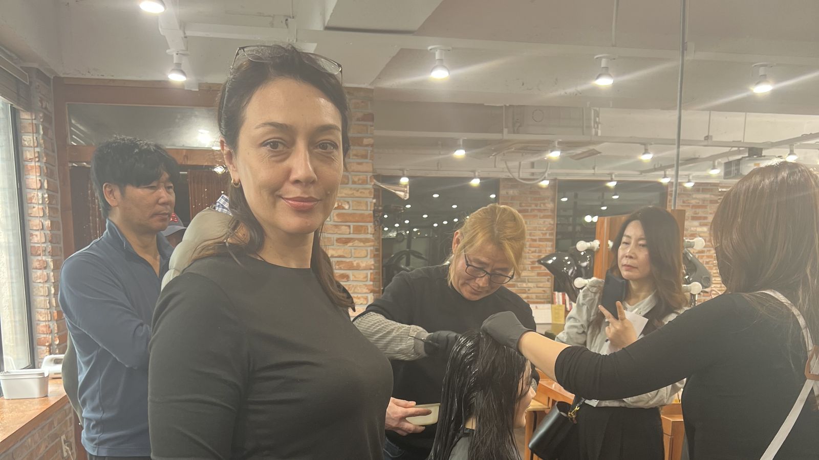 Оксана Присяжная на семинаре в MASSTIGE HAIR Academy, Сеул, март 2026